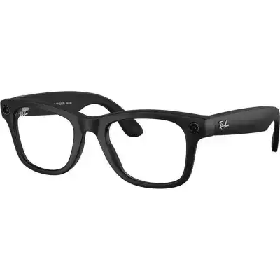 Ray-Ban Meta Wayfarer Smart Glasses (Gen 2) — 53mm Matte Black with Clear Lenses