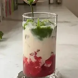 Strawberry Iced Matcha Latte