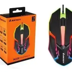 Mouse Gamer Usb Jertech M200 Luces Rgb 4.800dpi Ratón Gaming