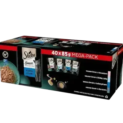 Sheba Sauce Collection Mega-Pack (Fish Flavors) 40x85g