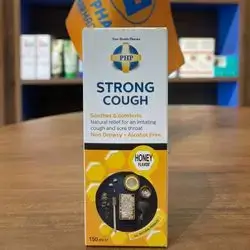 strong cough soothes & comforts natural relief for an irritating cough and sore throat non drowsy + alcohol free honey flavor 150ml