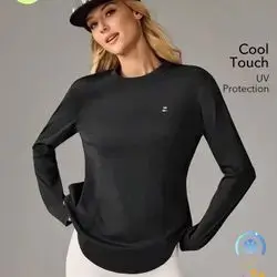 OutZeal Women Outdoor Tee Hiking Gym Top Long Sleeve UV Protection Cool Touch Side Pocket Outdoor Top