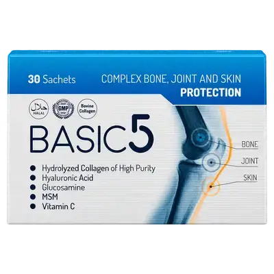 BASIC 5 Complex Bone Joint and Skin Protection 30 Sachets _ Ethifarm