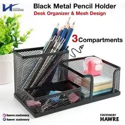 Black Metal Pencil Holder