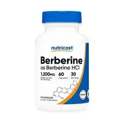 Nutricost Berberine HCl 1200mg , 60 Vegetarian Capsules - Gluten Free & Non-GMO