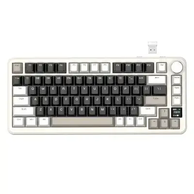 ATTACK SHARK X85 PRO Tri-Mode Gasket-Mounted Mechanical Keyboard – Cheese White, Blueberry Switch