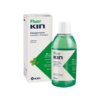 Fluor Anticaries Mouthwash Strong Mint 500ml _ Kin