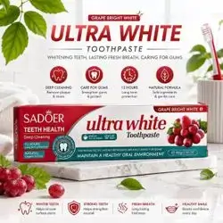 SADOER Ultra White Toothpaste (Grape Bright White)