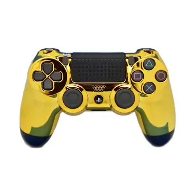 وحدة تحكم لاسلكية DUALSHOCK 4 لجهاز بلاي ستيشن 4، لون ذهبي كروم (نسخة طبق الأصل)