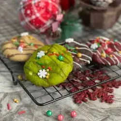Christmas Sprinkles Cookies - Pistachio