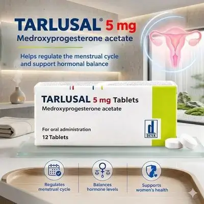 TARLUSAL 5 mg Medroxyprogesterone acetate (12 Tablets)