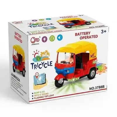 Kids' Motor Tricycle Ride-On Toy (Random Color)