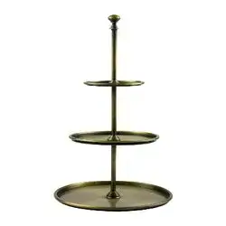 32Cm Gold 3-Piece Dessert Stand