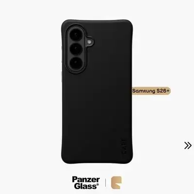 CARE by PanzerGlass SAMBA Case 100% Recycled TPU & Qi Wireless Charging Support for Samsung S26+ - Black