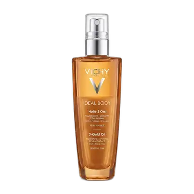 IDEAL BODY 3-Gold Oil Nourishing Unifying Radiant Effect for Body Face & Hair 100ml _ VICHY