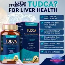 TUDCA Supplement 1200mg (Tauroursodeoxycholic Acid), Ultra Strength TUDCA Bile Salts Liver Health, Pure Tudca for Liver and Gallbladder Cleanse & Detox, Repair, Gut Health, 120 Capsules tudca