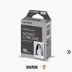 FUJIFILM Instax MONOCHROME Instant Film Sheets 10Pcs (10x1) for Mini Cameras