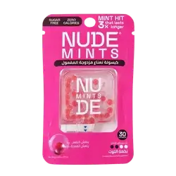 Dual Action Liquid Capsules Berries Flavor 30 Capsules _ NUDE MINTS