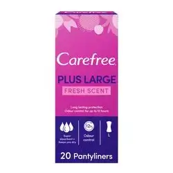 Carefree Panty Liners Plus Large Fresh Scent Pack Of 20