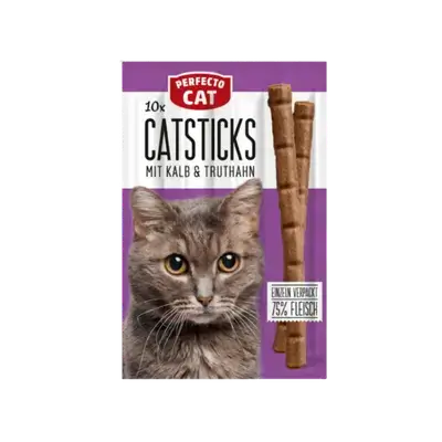 Perfecto Cat - Veal & Turkey Sticks 10Pcs