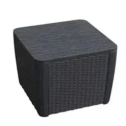 Luzon Plastic Storage Table Anthracite 57*57*43 Cm