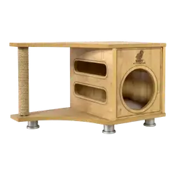 Woofy Indoor Wooden Cat House