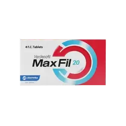 Max Fil (Vardenafil 20mg) 4 Film Coated Tablets _ Ultra Medica