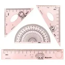 4-in-1 Flexible Ruler Set - Deli - Colors for Girls
