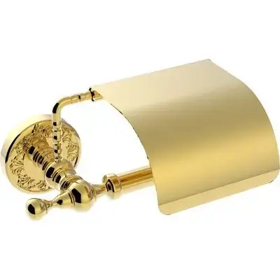 Hurrem Toilet Paper Holder With Gold Cover