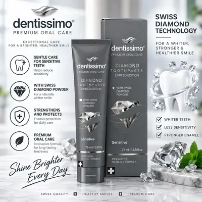 Dentissimo Premium Oral Care Diamond Toothpaste – Limited Edition Sensitive - 75ml