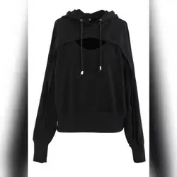 SHEIN Spliced Cutout Sweatshirt - Small