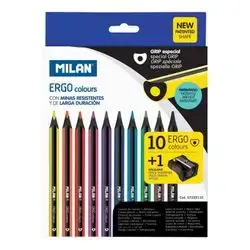 Milan, Colored Pencils Set Ergo, 10 pieces