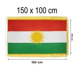 kurdish flag 100x150 cm