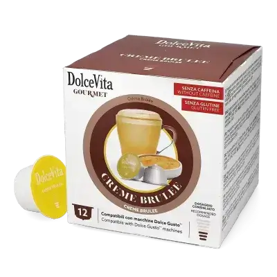 Dolce Vita Crème Brûlée Compatible Capsules for Dolce Gusto® – 12 Capsules