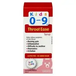 KIDS 0-9 THROAT EASE SYRUP 100ML