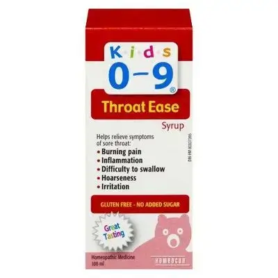 KIDS 0-9 THROAT EASE SYRUP 100ML