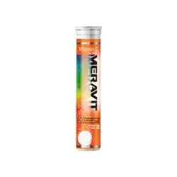 Meravit Vitamin C 180 mg 20 Tablets Effervescent, Mera