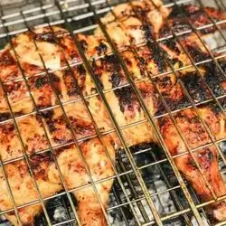 Grilled Chicken On Charcoal
