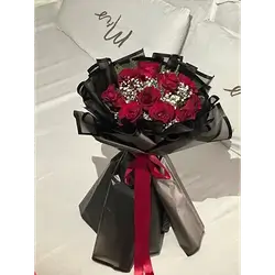Bouquet Of Red Roses 10 Flowers