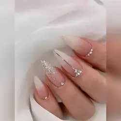 24pcs/Set Sparkling Almond-Shaped Nail Sequins,