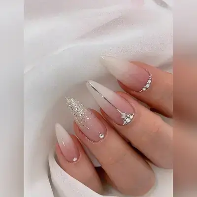 24pcs/Set Sparkling Almond-Shaped Nail Sequins,