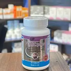 folic plus folic acid 400mcg + vitamin b12 and b6 30 tablets made in uk