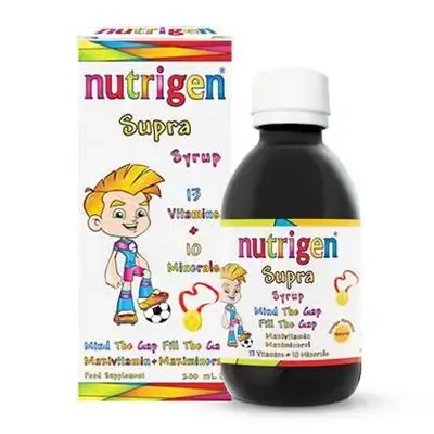Nutrigen Supra Syrup 200 ml multivitamin multimineral supplement for children//شراب نيوتريجين سوبرا 200 مل مكمل غذائي متعدد الفيتامينات والمعادن للأطفال