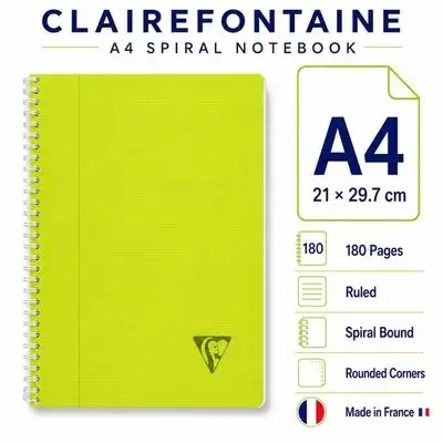 Notebook,french , A4 Size,180 pages.