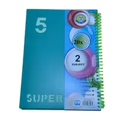 Plastic log notebook 2 part-colorful
