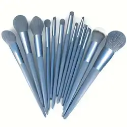 13pcs Makeup Brush Set + 2pcs Random Color/Shape Makeup Blender Sponge