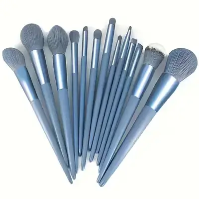 13pcs Makeup Brush Set + 2pcs Random Color/Shape Makeup Blender Sponge
