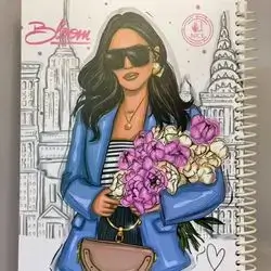 medium Notebook Picture Logo for girls - A5