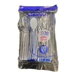Milan High Food Pack 8007 Clear Spoon, 1000 Pieces