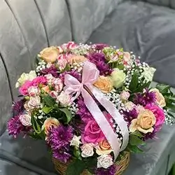 Basket of Mixed Flowers